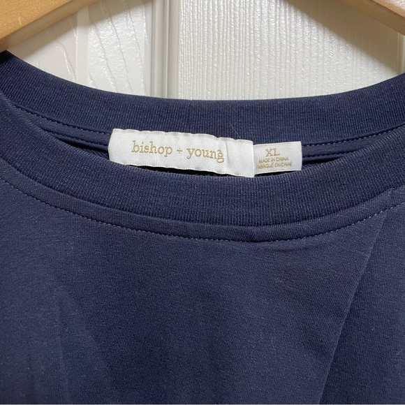 Bishop + Young Navy Cozy front Knot Sweatshirt XL - Picture 4 of 7